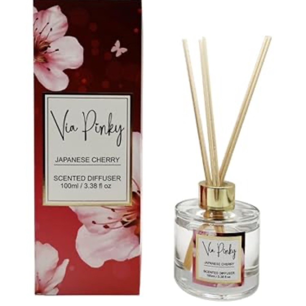 Pinky Japanese Cherry Scented Diffuser - Vibrant Red